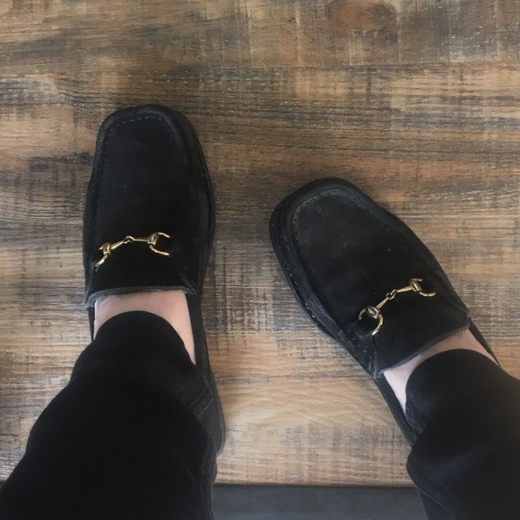 suede horsebit loafers